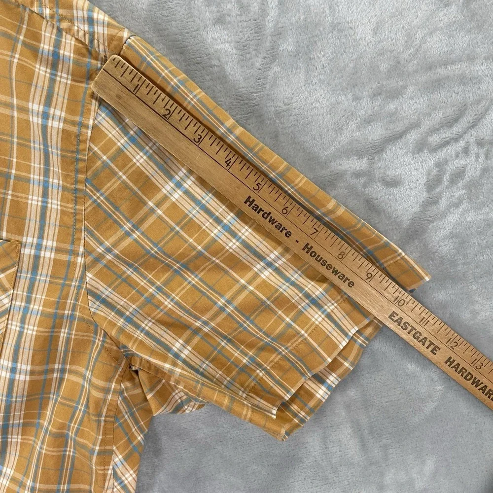 Magpul Industries Shirt men's Large Snap Buttons Plaid Chest Pocket Short Sleeve